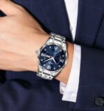 SKMEI 9369 New Fashion Luxury Stainless Steel Quartz Watch - Image 5